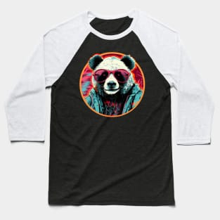 Cool Animals: Cartoon Vintage Funny Cool Panda Baseball T-Shirt